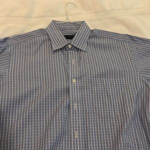 Blue and white Robert Talbott dress shirt